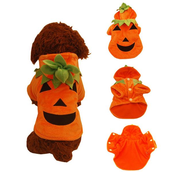 

pet autumn winter halloween party cloth dog pumpkin transform