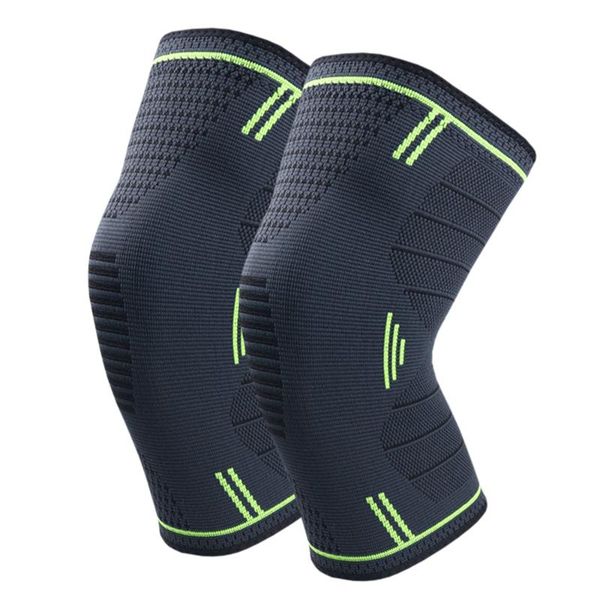 

pair sports kneepad protective knee pads anti-slip brace compression support joint protection for elbow &, Black;gray