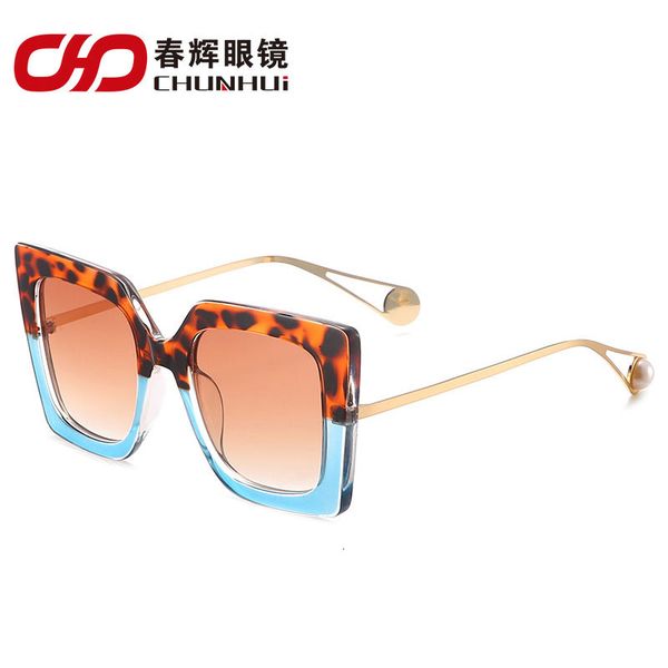 

colorful women's fashion glasses square sunglasses trend big frame export 9605