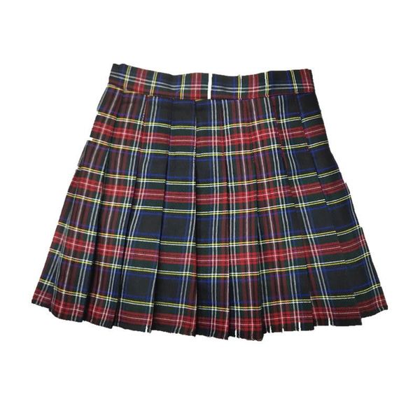 

skirts autumn and winter high waist a-line pleated skirt japanese plaid, Black