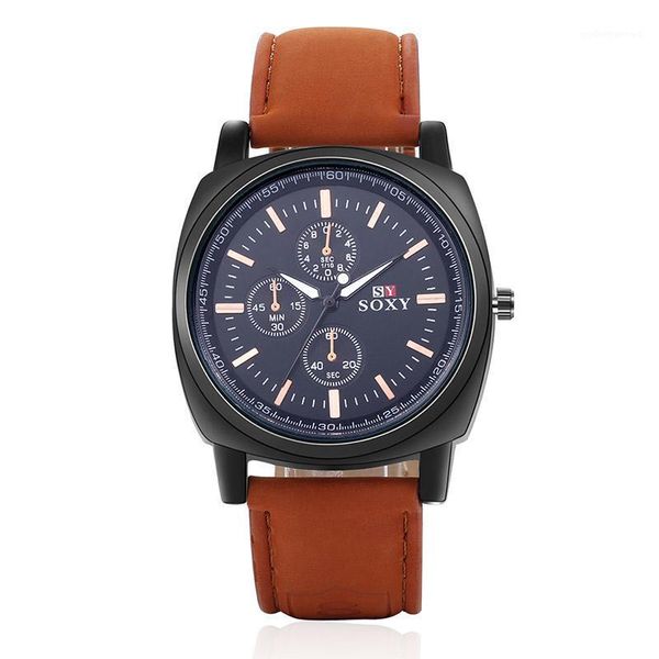 

wristwatches fashion sport watches men business quartz wrist watch relojes man hour soxy mens 2021 relogio masculino, Slivery;brown