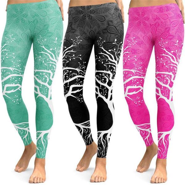 

yoga outfits elastic waist pants women high workout leggings gym sports athlete fitness running trousers soft #3j#f, White;red