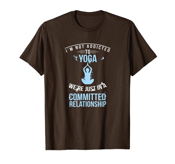 

cool funny addicted yoga committed relationship t-shirt, White;black