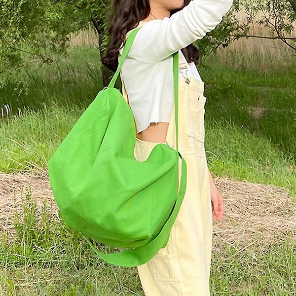 

ladies canvas shoulder bag women personality solid color multi-purpose crossbody female large handbag girls travel tote bags