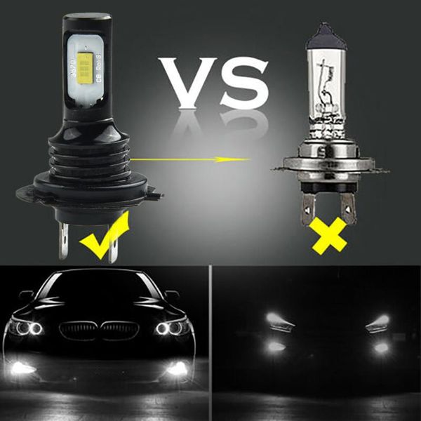 

car headlights h7 headlight 2 smd 6000k aluminum alloy bulbs beam canbus error free