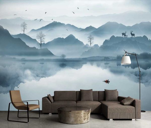 

custom mural wallpaper 3d chinese ink landscape i am the living room tv background wall wallpapers
