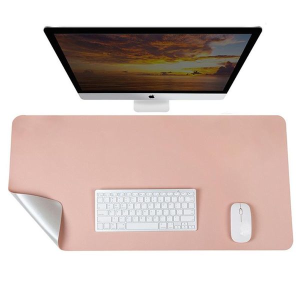 

cell phone mounts & holders double-side portable large mouse pad gamer waterproof pu leather suede desk mat computer mousepad keyboard table