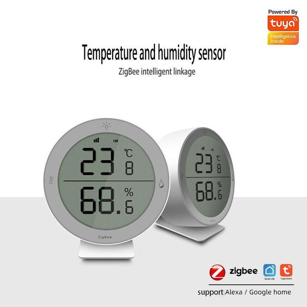 

smart home control zigbee wireless temperature and humidity sensor tuya