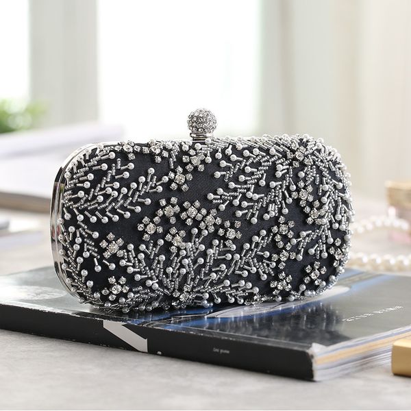 

women's clutch bag crystal pearl clutch purse luxury embroidery evening bag