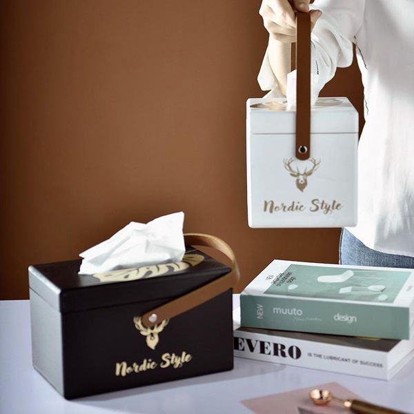 

tissue boxes & napkins nordic style portable wooden dining table home storage box napkin holder for decor