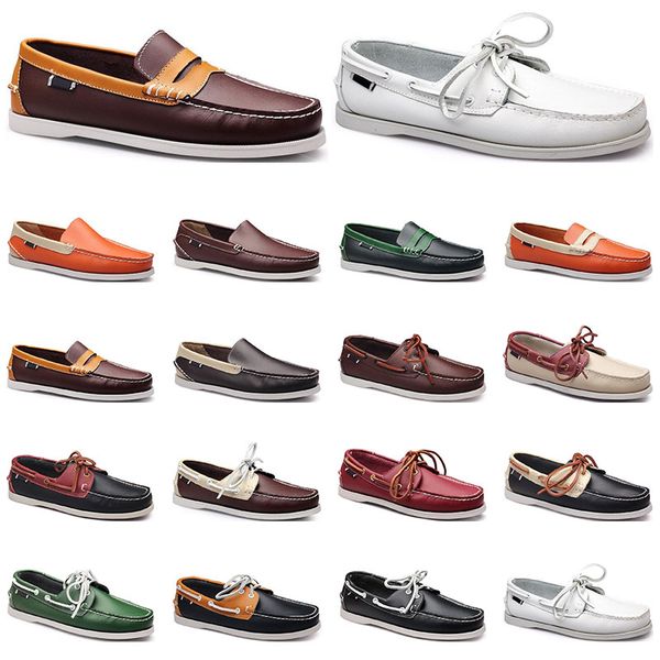 

womens sneakers sailing shoe mens casual leather shoes black white red green orange brown outdoor trainers size 38-45 eighty four
