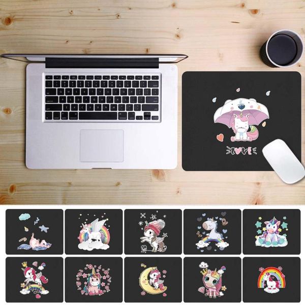 

mouse pads & wrist rests cute pattern pu leather computer mouse-pad anti-slip waterproof durable lapgaming pad