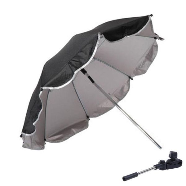 

stroller parts & accessories 1 set baby carriage parasol child umbrella silver plastic uv sun protection universal portable