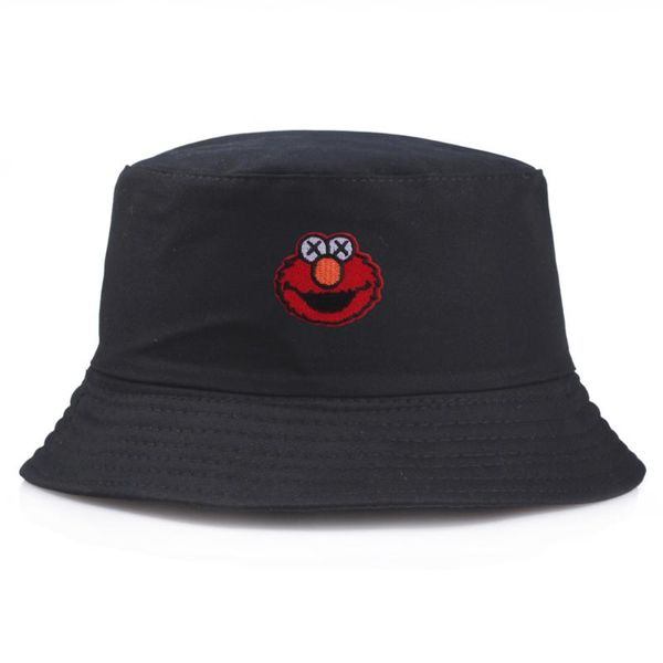 

wide brim hats cartoon pattern double-sided cotton bucket hat men women casual wild outdoor beach basin fisherman, Blue;gray
