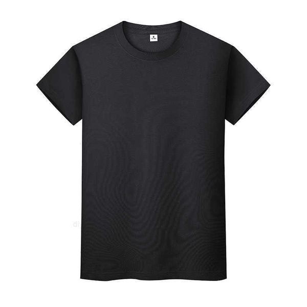 

round neck solid color t shirt summer cotton bottoming short sleeved mens and womens half-sleevedx7l2, Black