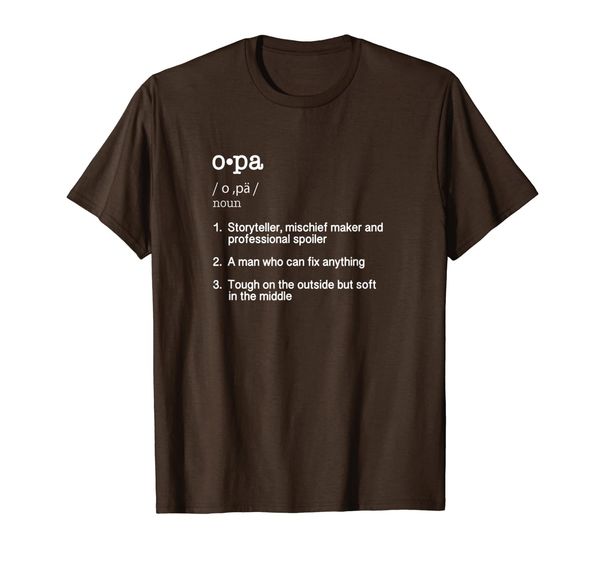 

opa definition t shirt - father's day present gift tee, White;black