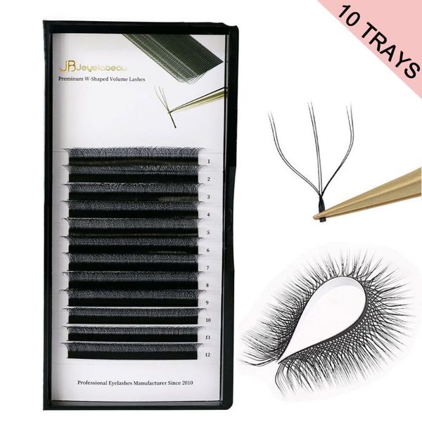 

wholesale items w shape lashes extension d/c curl 3d 3 tips natural false eyelashes for sensitive eyeskorean female makeup tools