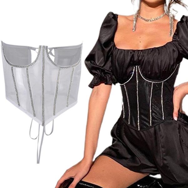 

belts europe american style corset women's summer slimming waist bright diamond bustiers curve shaper for streetwear, Black;brown