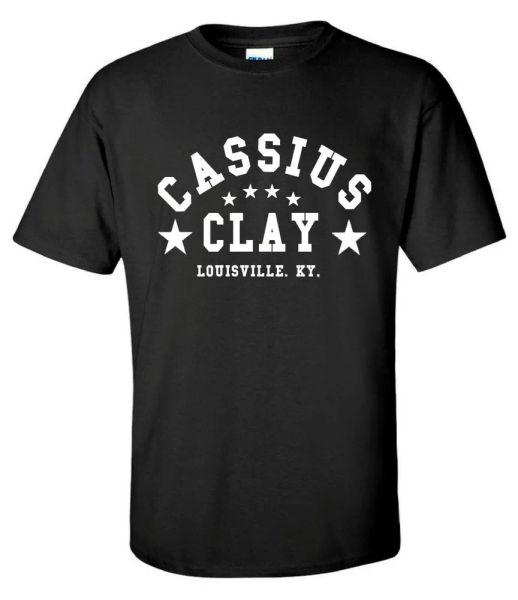 

Cassius Clay Muhammad Ali Boxing Icon Training Gym Mens T-shirt, White;black