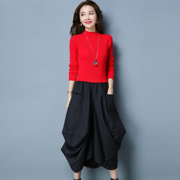 

casual dresses spring and autumn winter women long-sleeved korean fashion slim stylish stitching irregular folds dress, Black;gray
