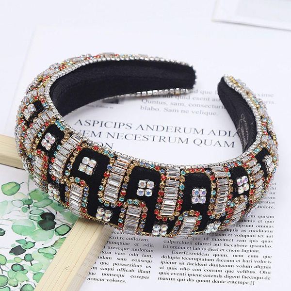 

hair clips & barrettes u2jf female girls baroque tiaras wide headband headwear luxurious color crystal rhinestones hoop, Golden;silver