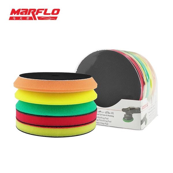 

care products 6inch sponge pads clay pad kit 5pcs/ctn 150mm foam buffing car polishing bar set washing tools for drill