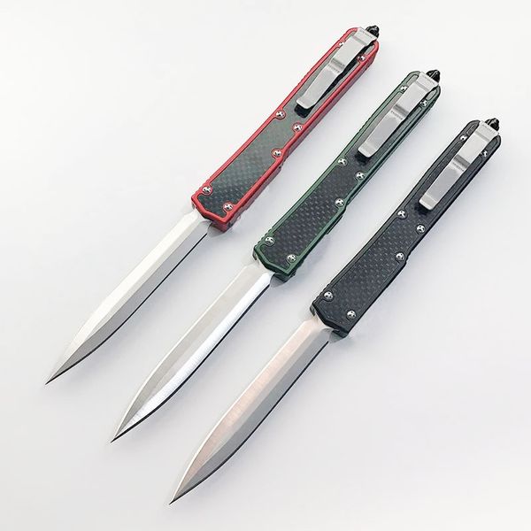 Автоматический нож алюминиевый ручка углеродного волокна EDC Hunting Knives D2 Washed Blade