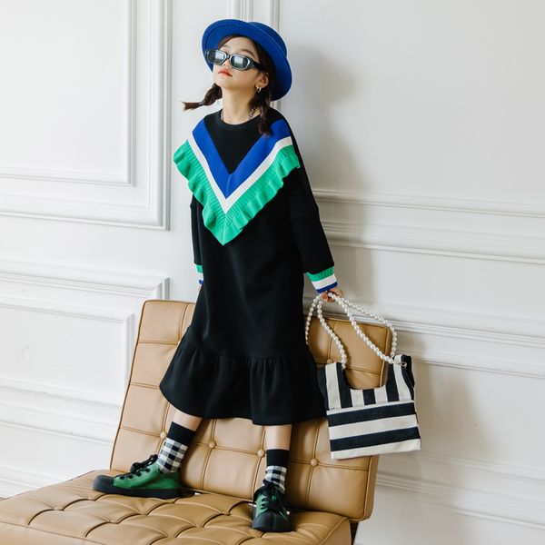 

two piece dress youth decorates long skirt flounces recreational, White