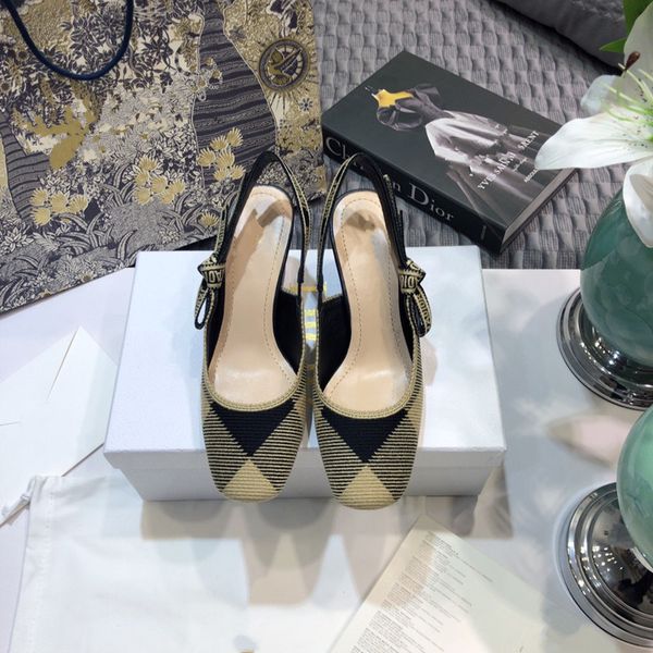 

sandals slippers high version d family women's shoes 2021 new sandals women's black square head korean pointed mesh face rubber sa