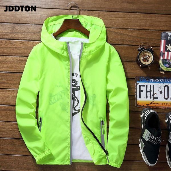 

men's jackets jddton sun-protective jacket fluorescence windbreaker casual loose luminous coat hip hop male bomber big size je491, Black;brown