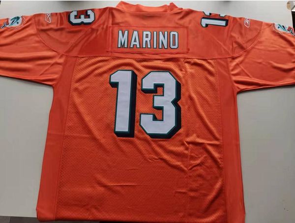 

rare football jersey men youth women vintage dan marino old style high school jerseys size s-5xl custom any name or number, Black