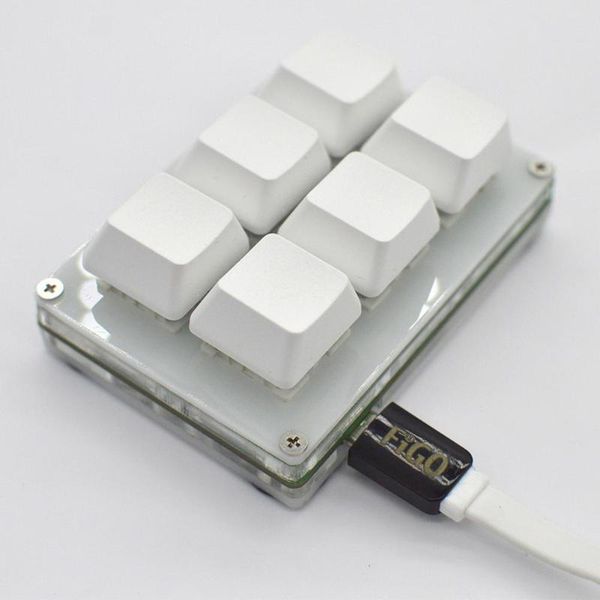 

programmable mechanical keyboard 6keys macro keypad switch diy customize usb programming shortcut key osu keyboards