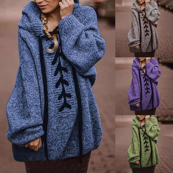 

women's sweaters 2021 sweater women winter warm tie rope plus size pullover thick loose blouse oversized sueter mujer invierno pull fem, White;black