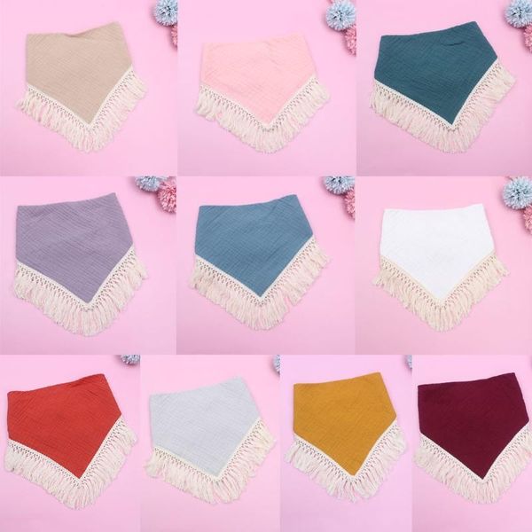 

cotton baby bibs adjustable triangle borns saliva towel toddler burp cloth c63c & cloths