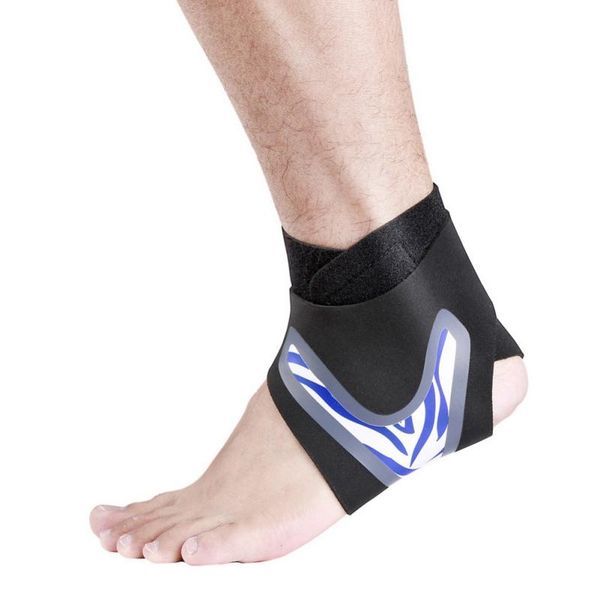 

thin foot joint sports ankle protector pressure sleeve sprain prevention brace basketball running support guardband, Blue;black