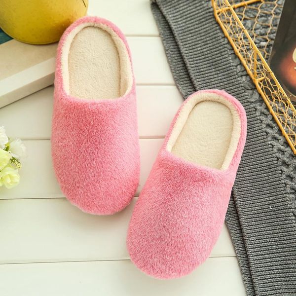 

soft plush cotton cute slippers shoes non-slip floor ,indoor house ,home furry women for bedroom 752, Black