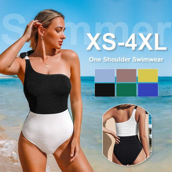 

one-piece suits 2021 summer women swimsuit one shoulder swimwear bikini female bathing suit xs-xxl