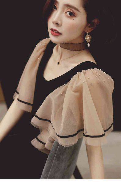 

summer women es little black fashion v-neck backless mesh short sleeve empire slim above-knee mini a-line, Black;gray