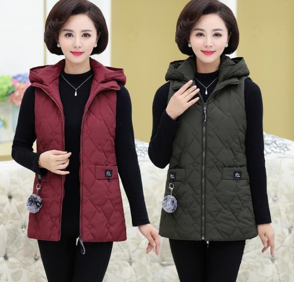 

women's vests autumn vest and winter plus cotton thicken top, Black;white