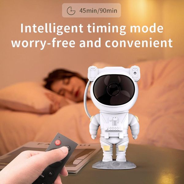 

book lights astronaut projector lamp projection led night light cartoon spaceman table starry nursery colorful change children decor
