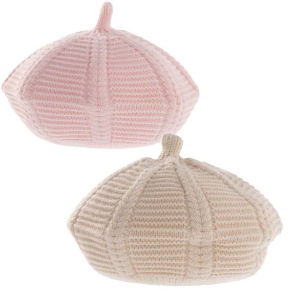 

beanies girls autumn winter kids octagonal baby caps berets knitted woolen hat toddler hats