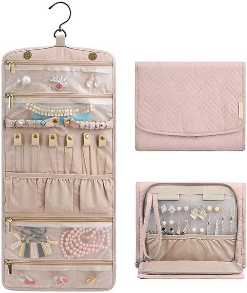 

storage bags foldable travel jewellery organiser hanging accessories decoration pouch large necklaces jewelry display bag