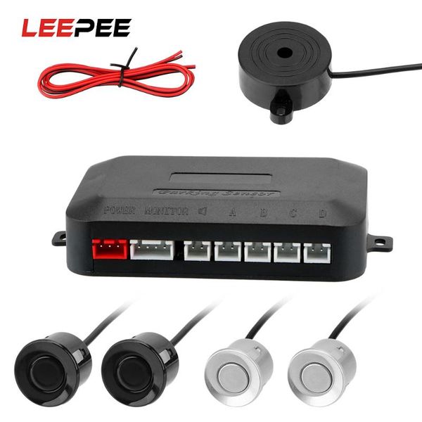 

car rear view cameras& parking sensors leepee 4 buzzer 12v reverse backup radar sound alert indicator sensor kit distance detection system