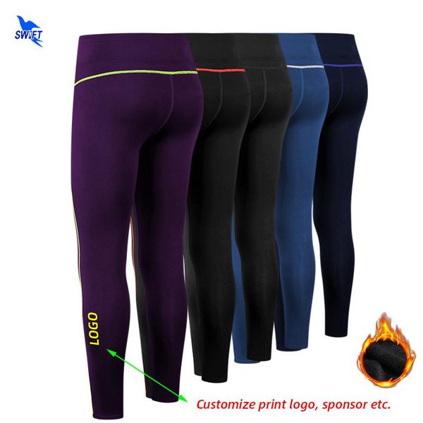 

yoga outfit customize logo women fitness legging winter fleece pants high wasit compression running quick-drying elastic trousers