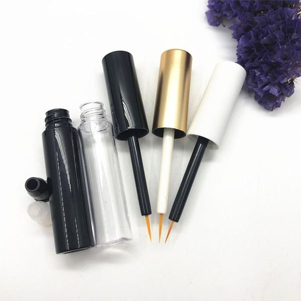 

storage bottles & jars 20/50/100/200pcs 5ml empty clear/black liquid eyeliner refillable tube diy mini glue packing bottle sample