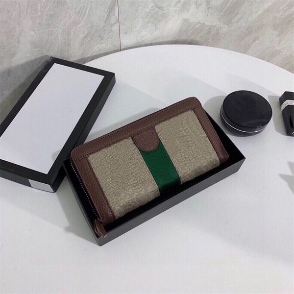 

purses women's wallets zipper bag lady purse fashion card holder pocket long women handbags with box dustbags designer wallet, Red;black