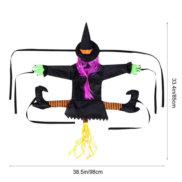 

party hats crashing witch into tree decoration props yard outdoor decor