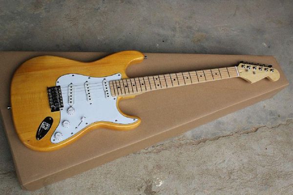 

shipping new arrival 6 string nature wood electric guitar @12