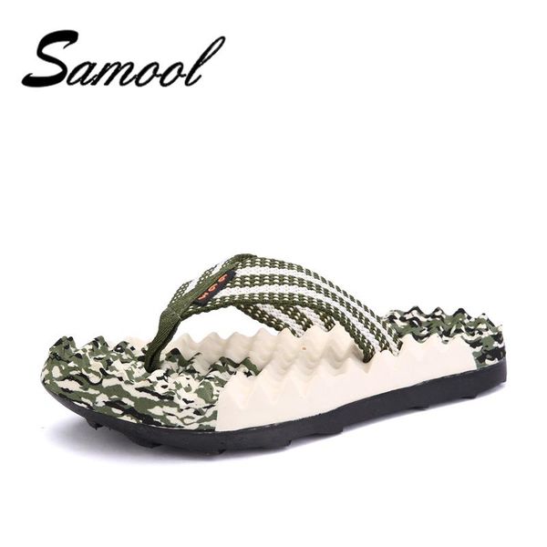 

sandals samool summer fashion men's flip flops beach for men flat slippers non-slip outside shales shoes pantufa sx5, Black