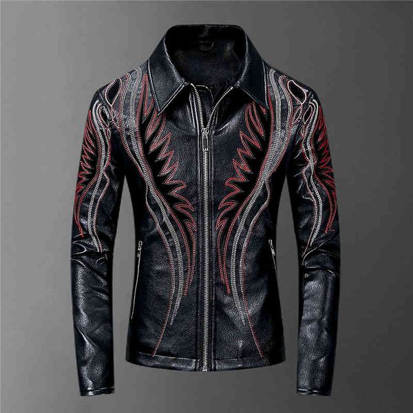

jackets men's motorcycle lapel rivet pu leather jacket, Black;brown